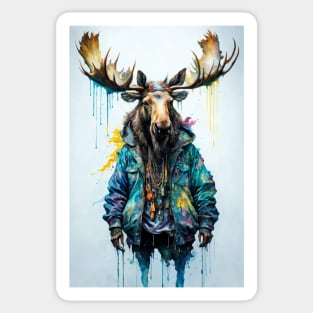 Hip Hop Moose Sticker